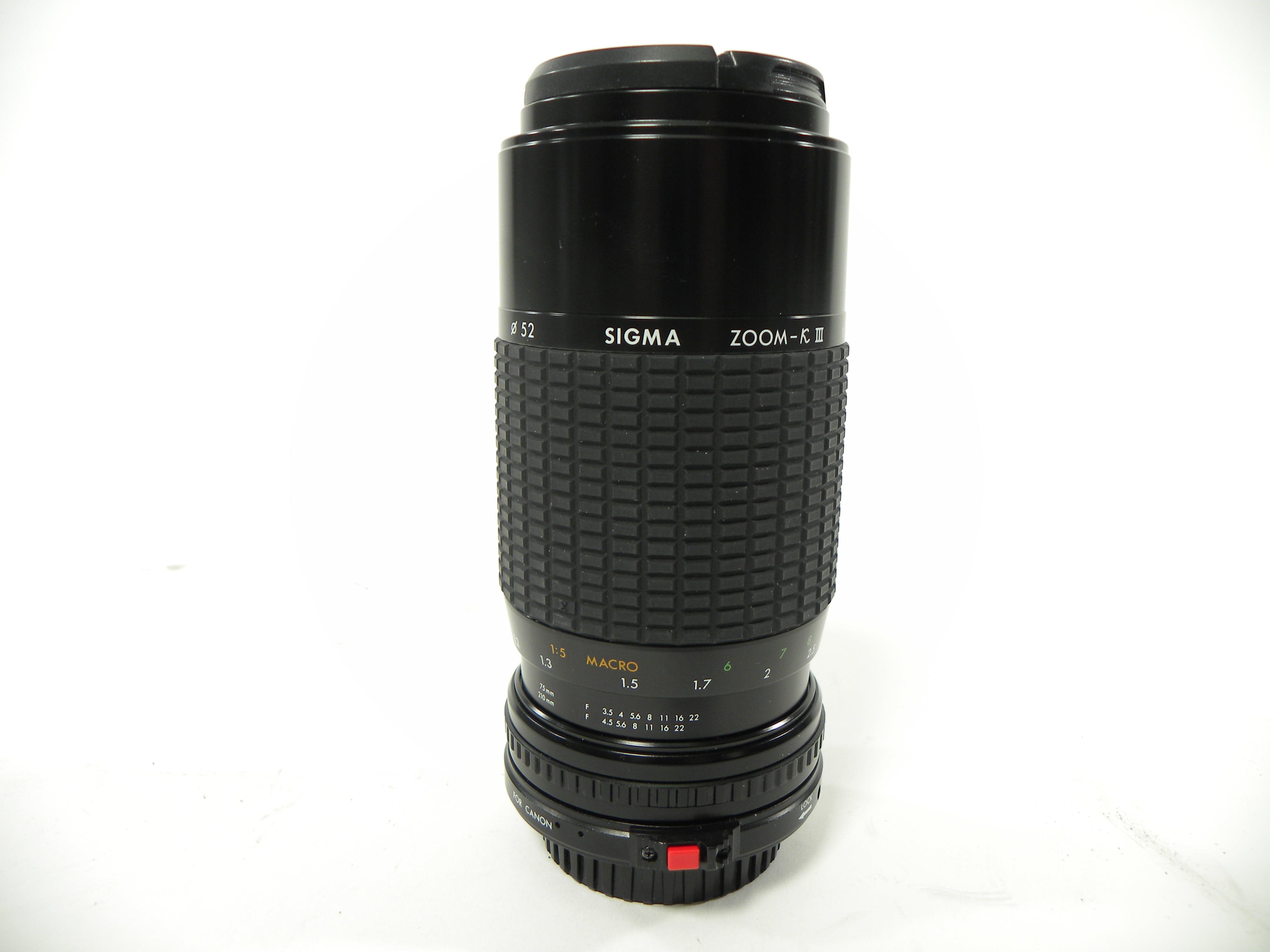 Sigma Zoom K-111 75-210mm f3.5-4.5 Canon FD Mount