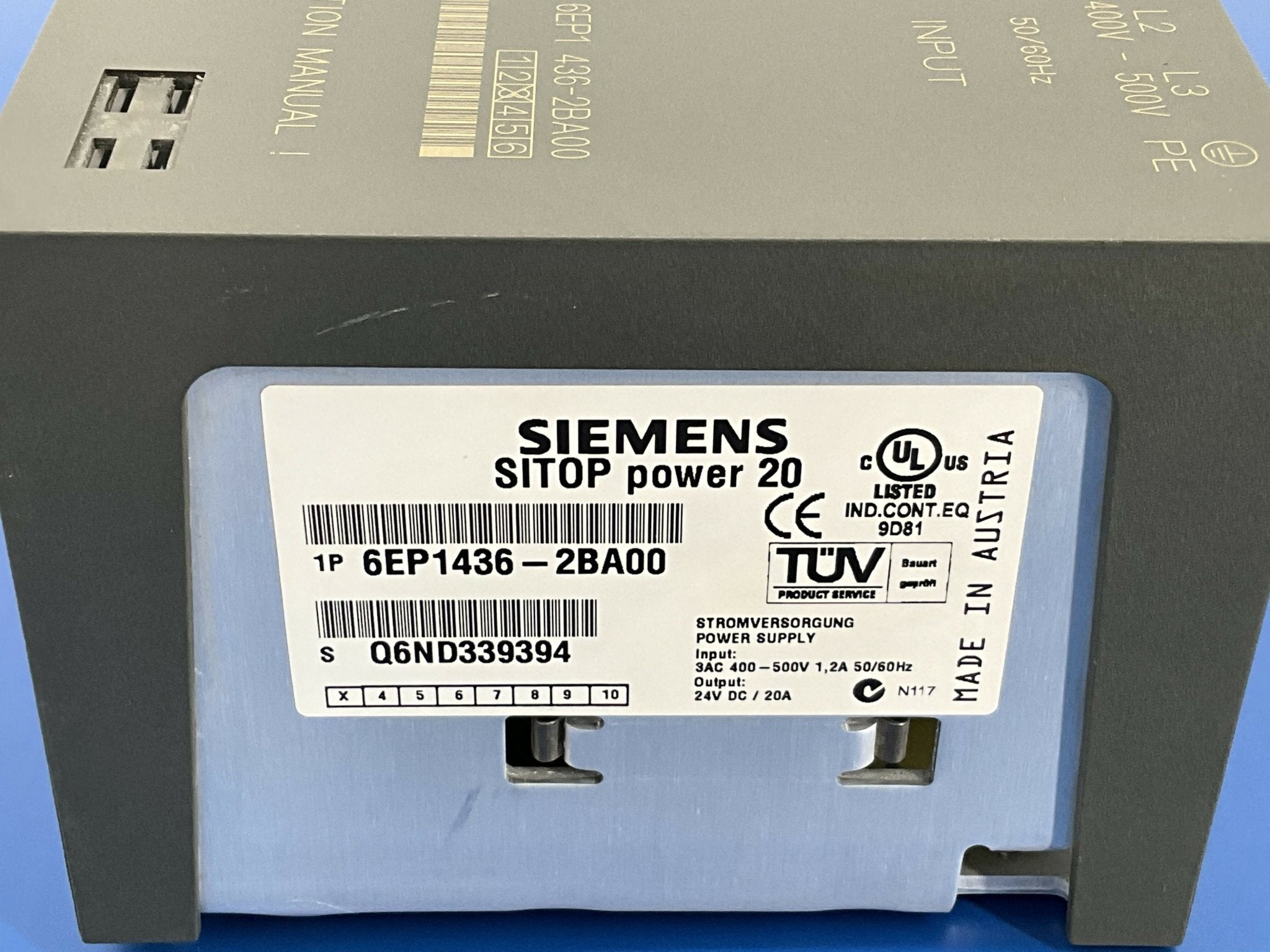 SITOP 20 POWER SUPPLY (6EP1436-2BA00) SIEMENS