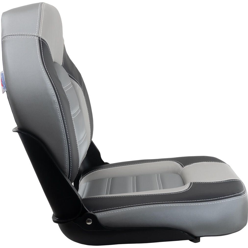 Springfield 1061063-B Skipper Premium High Back Fold Down Seat, Charcoal/Gray