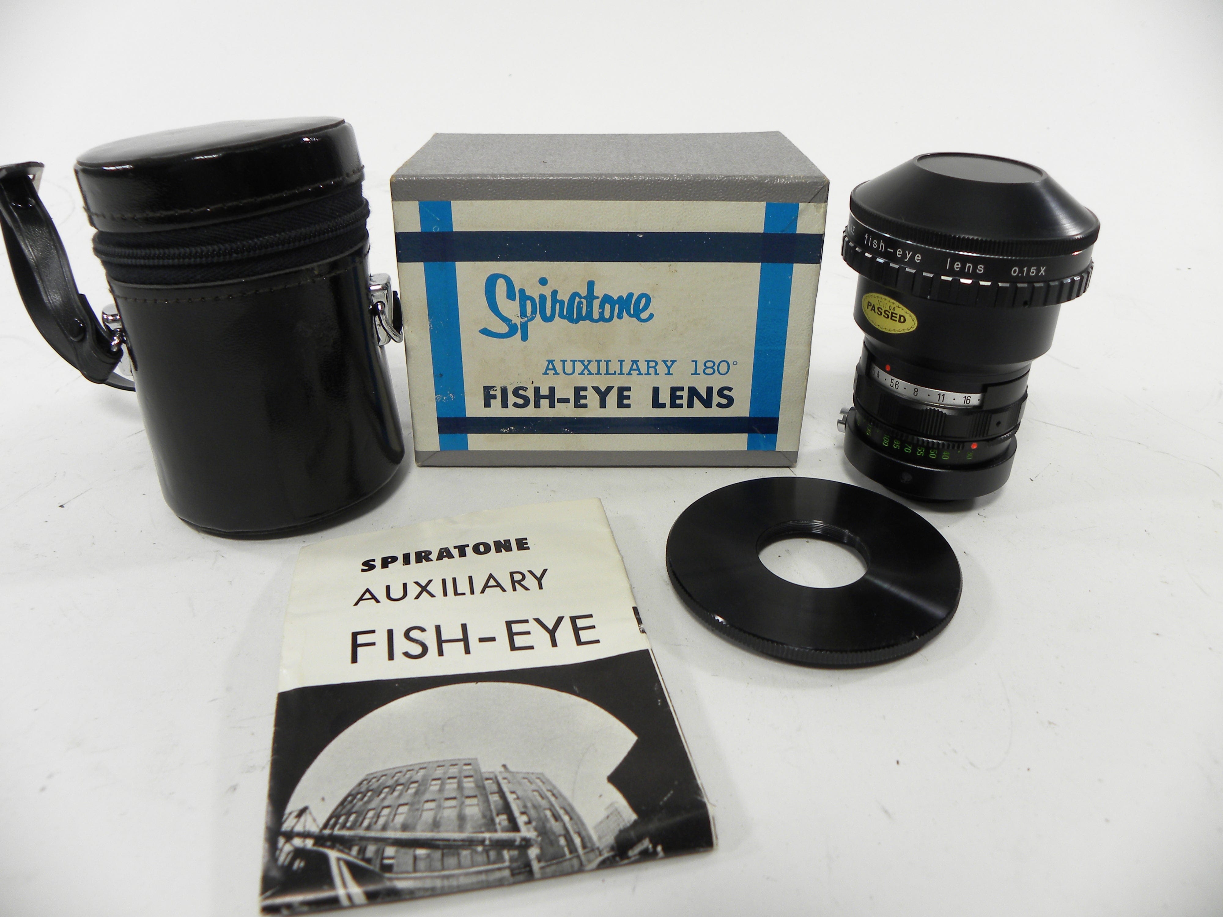 Spiratone Fish Eye Auxiliary 180* 015x w/62mm Attchment