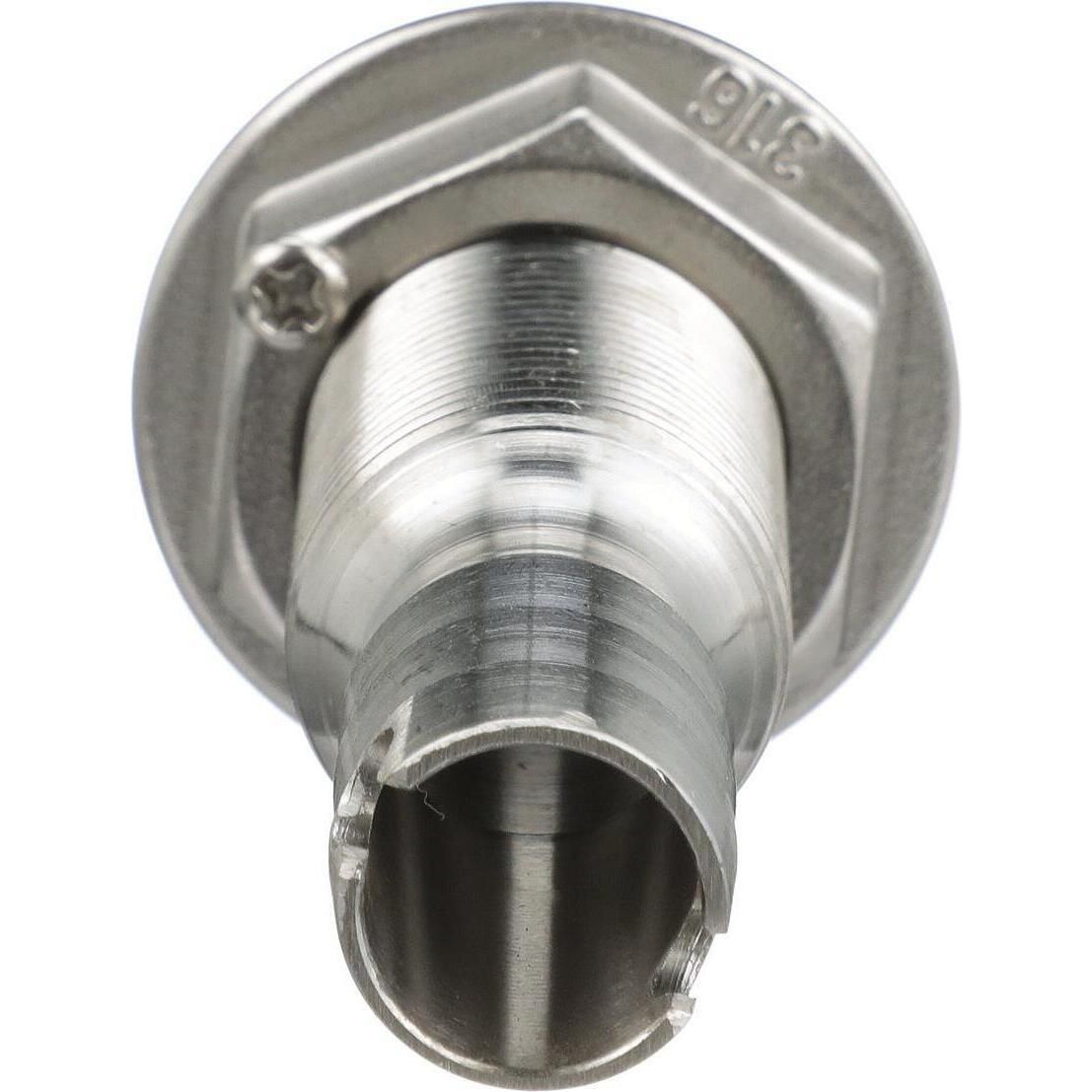 Seachoice 50-18591 Thru Hull Fitting, Mega-Flow Dripless, 316 Stainless Steel, Fits 5/8" Hose, 1-1/2" Max Hull