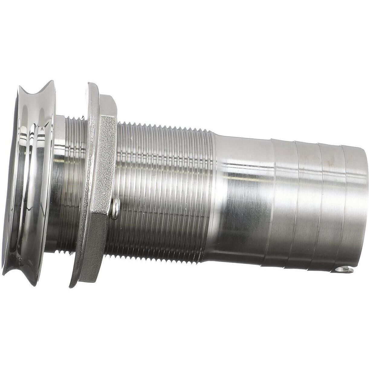 Seachoice 50-18631 Mega-Flow Dripless Thru Hull Fitting, 316 SS, Fits 1-1/2" Hose, 1-1/2" Max Hull