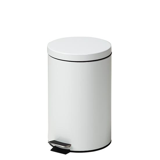 Clinton Small Round White Waste Receptacle