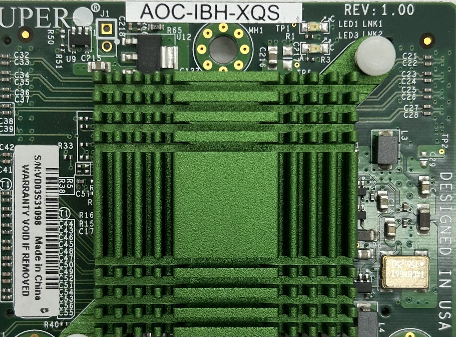 SuperMicro AOC-IBH-XQS INFINIBAND 4X QDR 10GBE SINGLE PORT