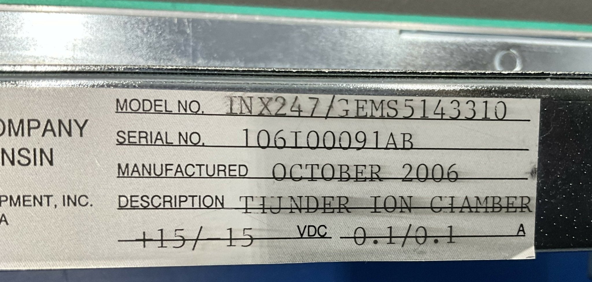 THUNDER ION CHAMBER (5143310) GE