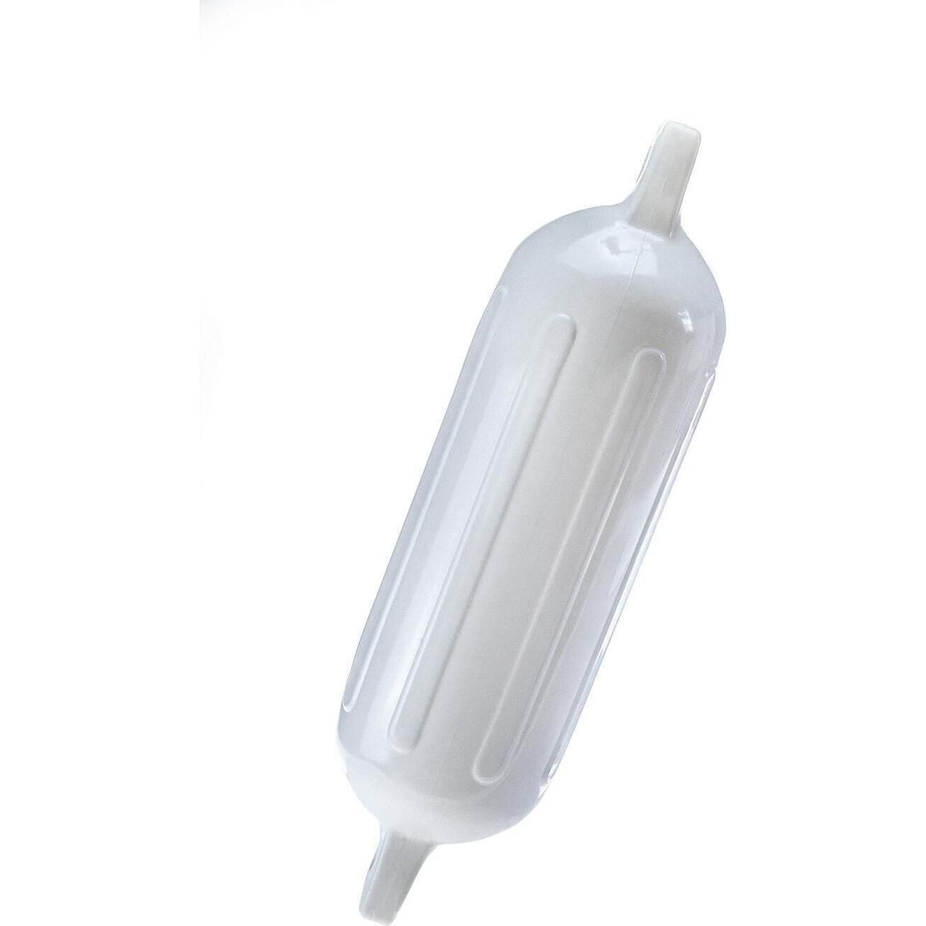 Seachoice DE79201S 79011 Twin Eye Ribbed Fender, White, 5.5 x 20"