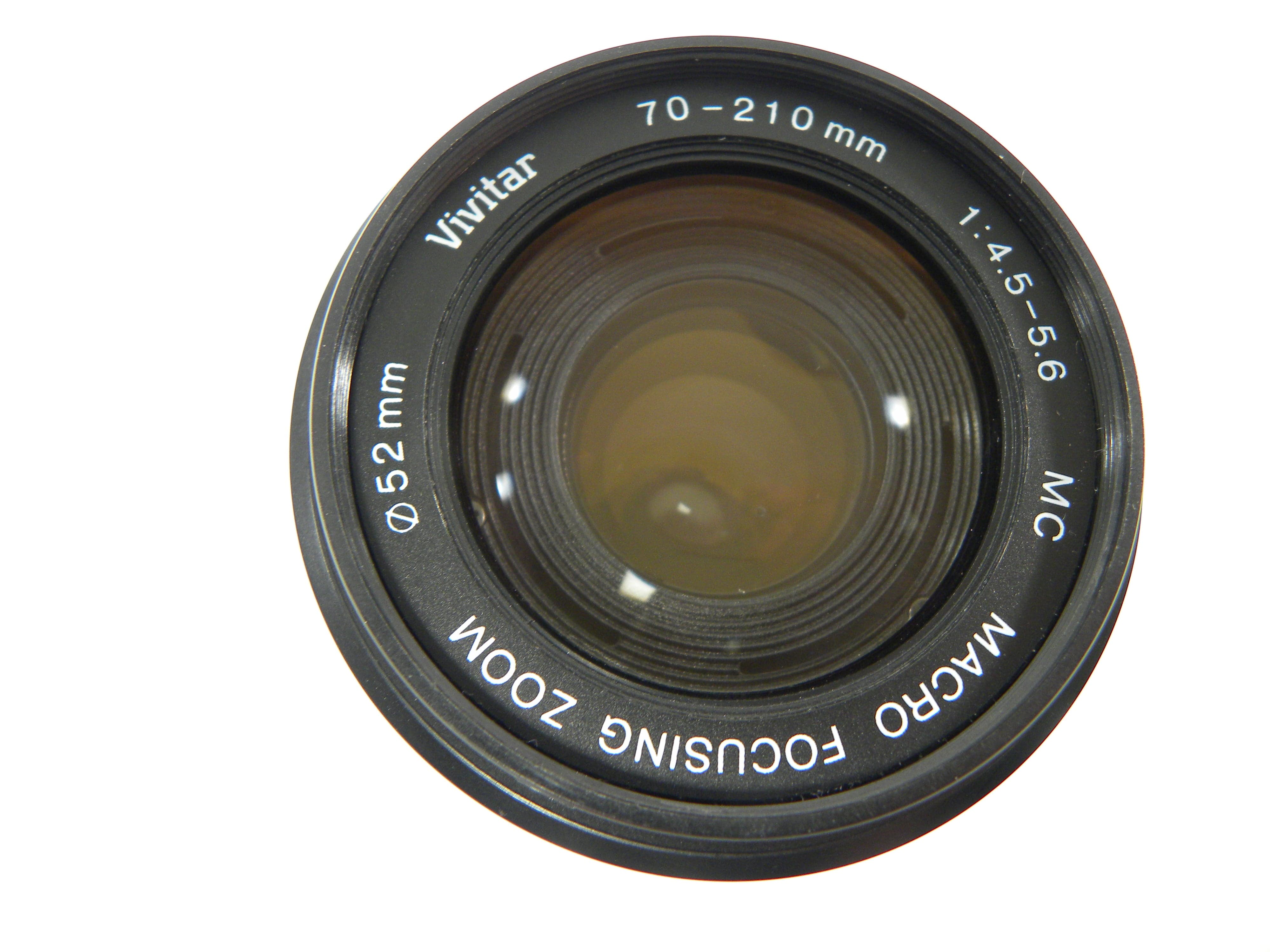Vivitar MC Macro Focusing Zoom 70-210mm f4.5-5.6 Minolta MD Mount