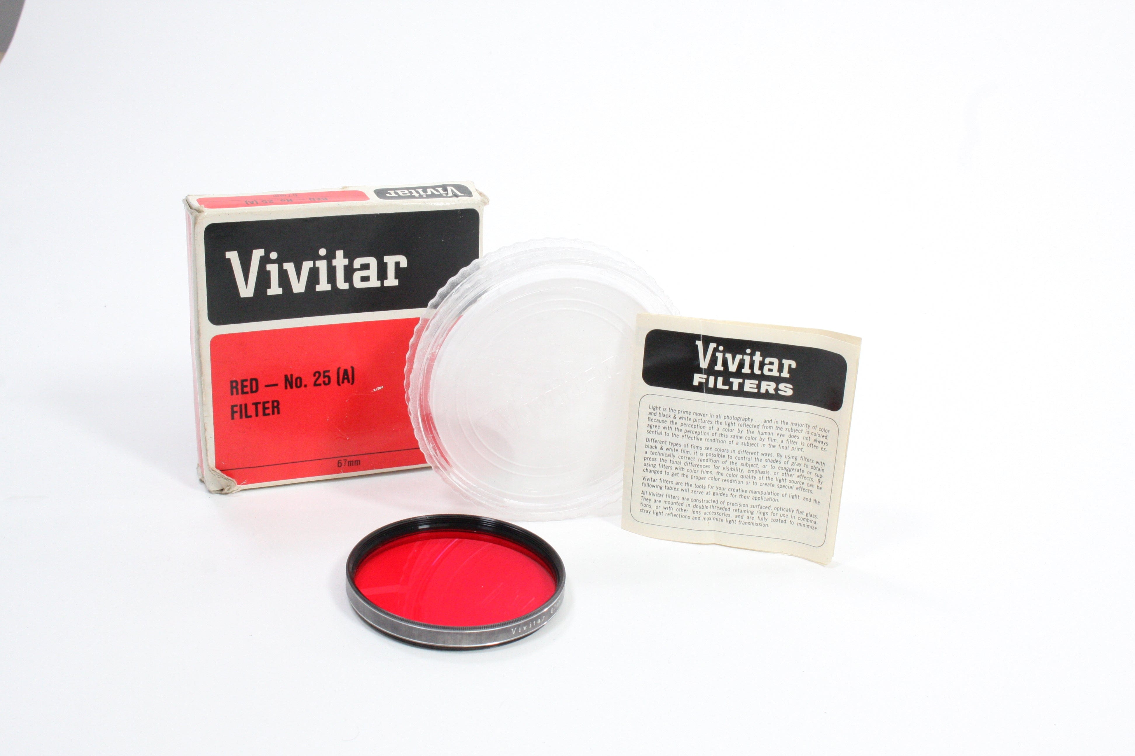 Vivitar Red No. 25 (A) 67mm Filter