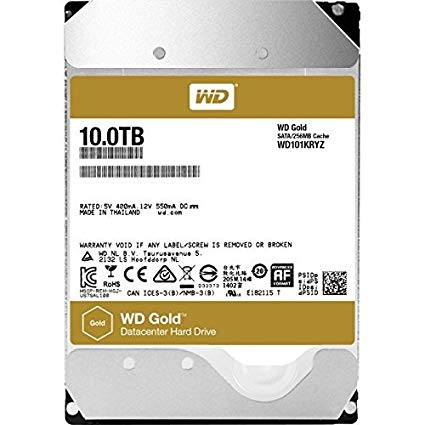 WD101KRYZ | Western Digital Gold 10TB 7200RPM SATA 6Gb/s 256MB Cache 3.5-inch Datacenter Hard Drive
