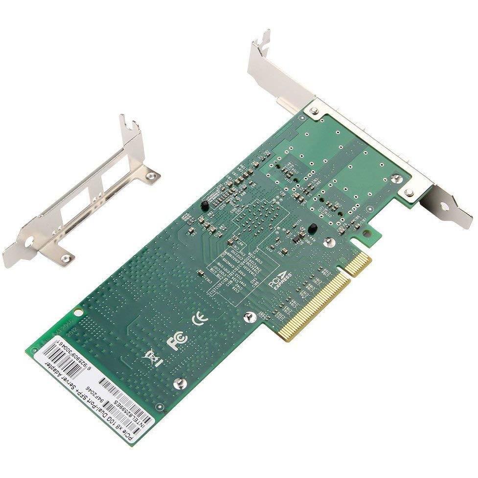 10Gtek for Intel E10G42BTDA 82599ES Chip 10GbE Ethernet Converged Network Adapter X520-DA2/X520-SR2, PCI-E X8 Dual SFP+ Port