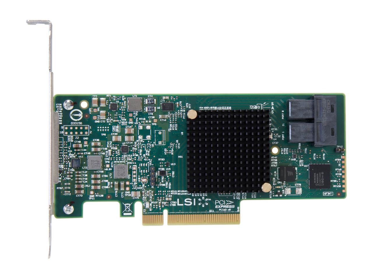 LSI Logic LSI00344 9300-8i SGL SAS 8Port 12Gb/s PCIE3.0 HBA Controller Card Brown Controladora - AloTechInfoUSA