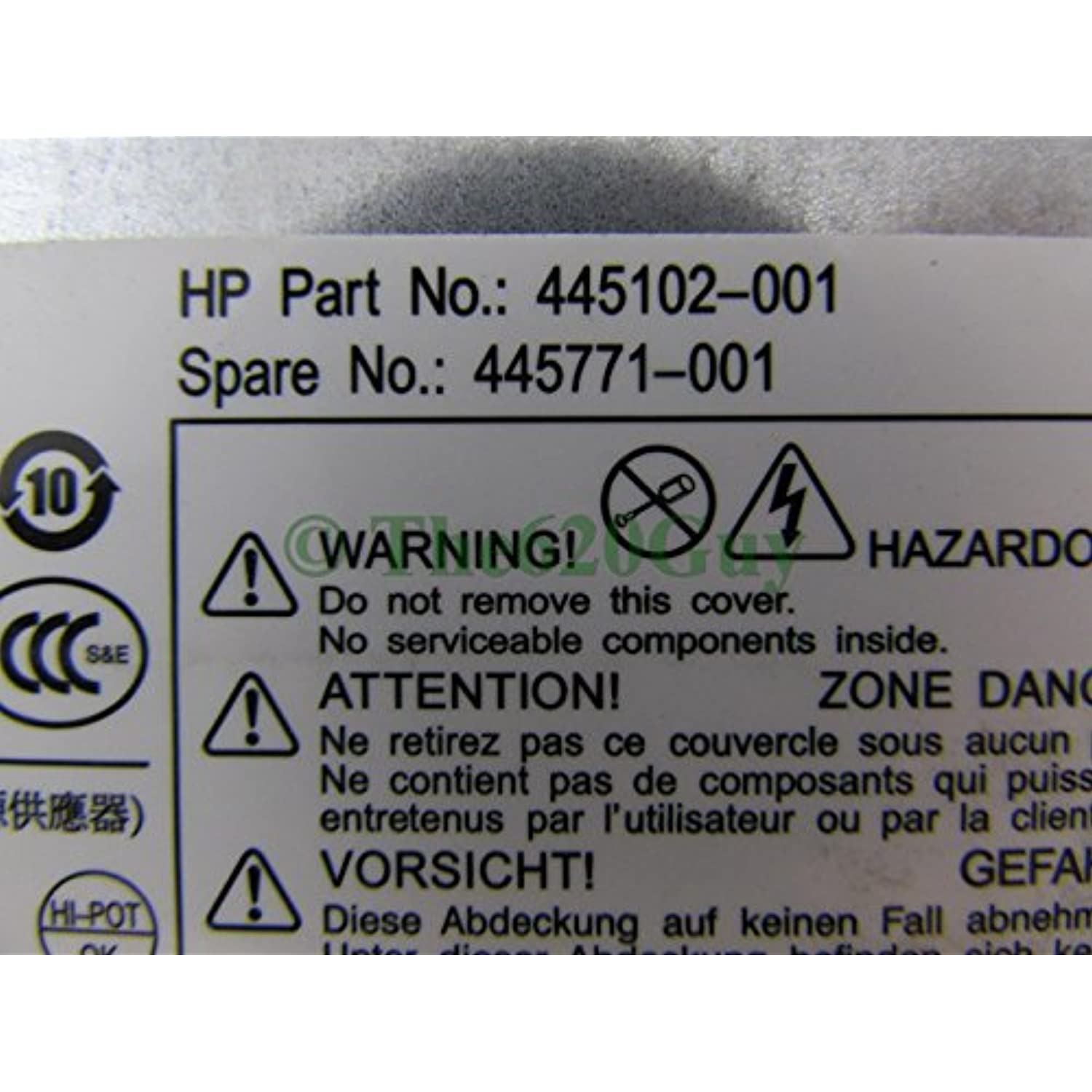 HP 445771-001 240W Power Supply RP5700 - Top View | Alo Tech Solutions