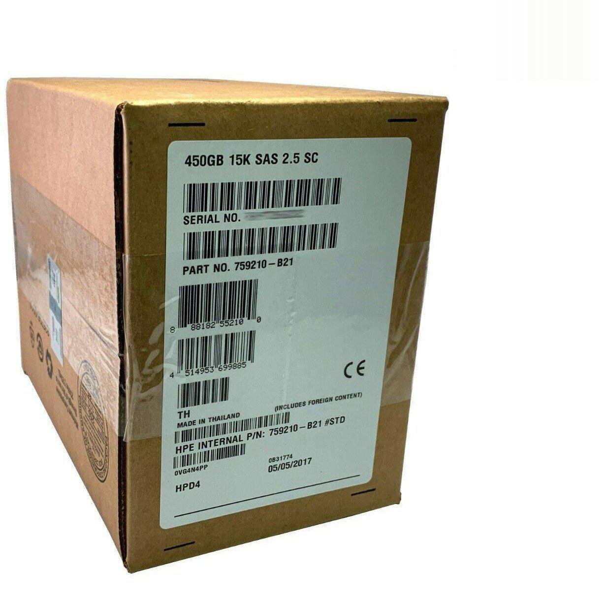 HP 759210-B21 HPE 450GB 12G SAS 15K 2.5" SC HD 759547-001