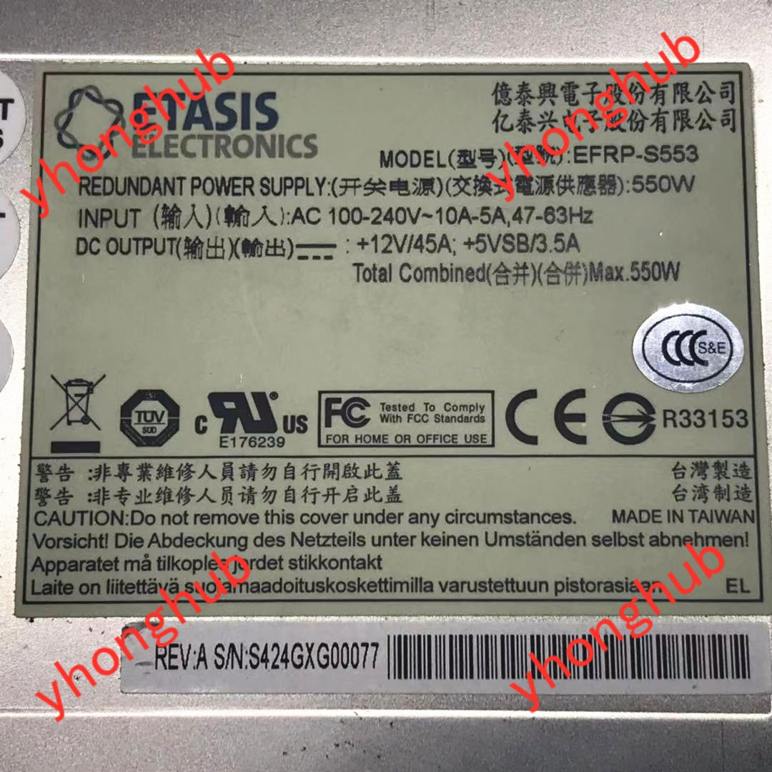 Etasis EFRP-S553 Power alimentação do servidor 550w Power