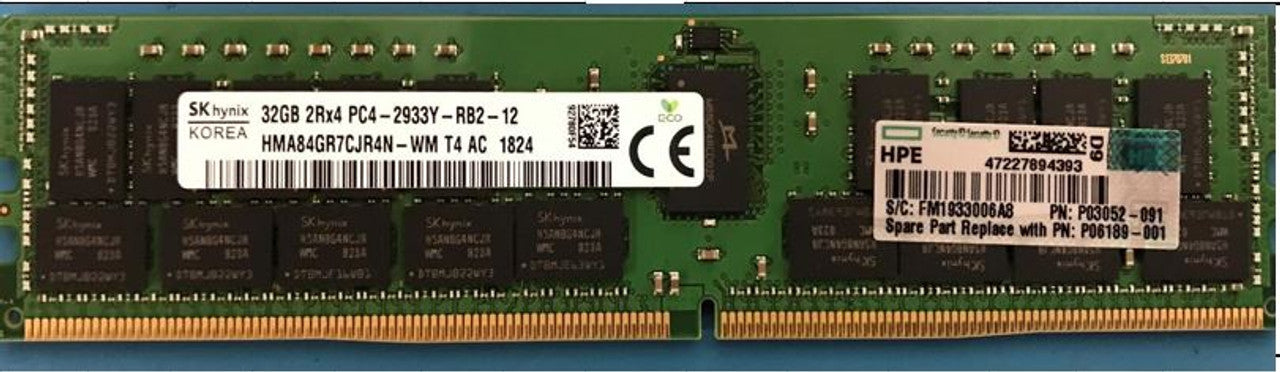 Memoria P03052-091 COMPATIBLE HPE 32GB (1x32GB) Dual Rank x4 DDR4-2933 CAS-21- - AloTechInfoUSA