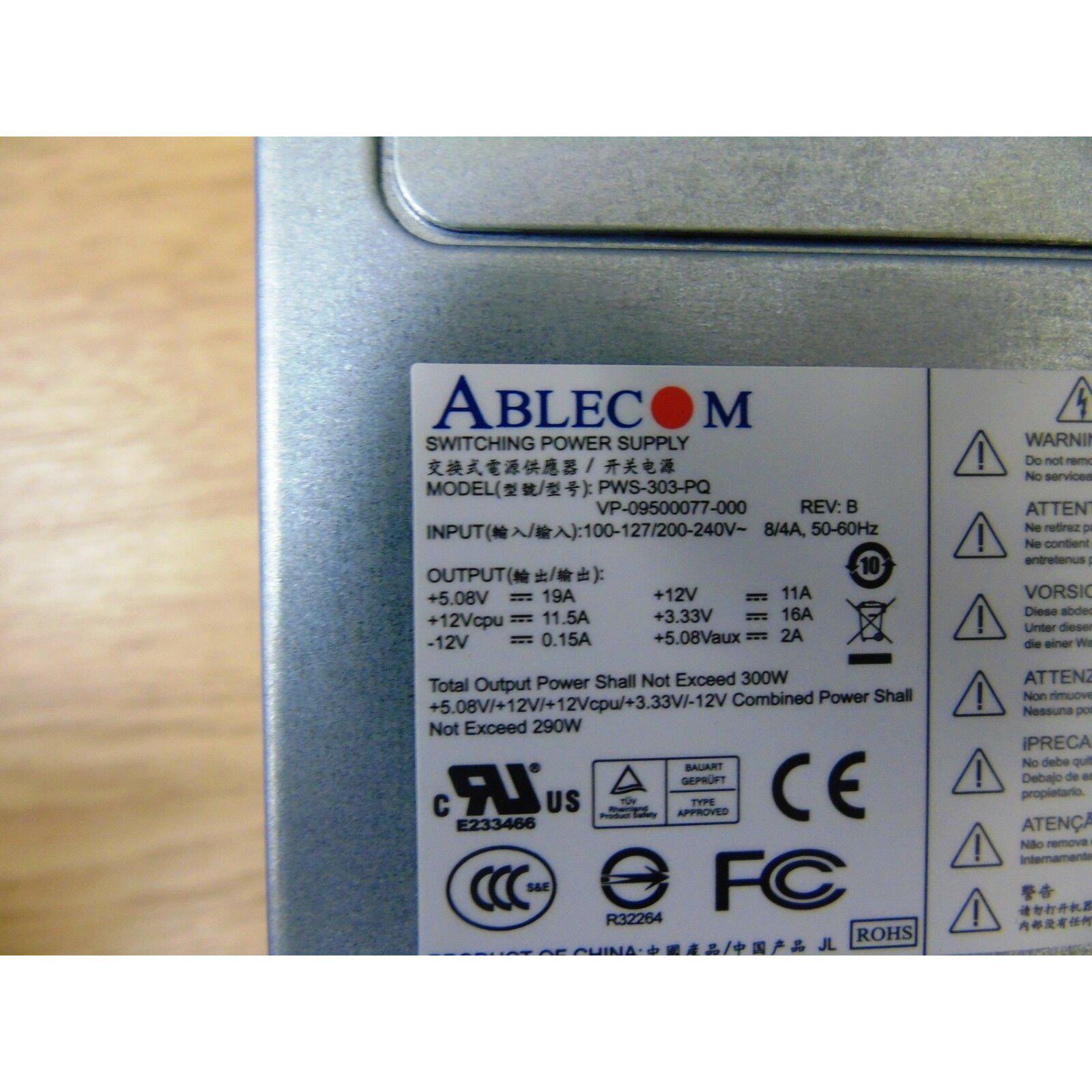 Ablecom PWS-303-PQ 300W ATX Desktop 24-Pin Power Supply Power