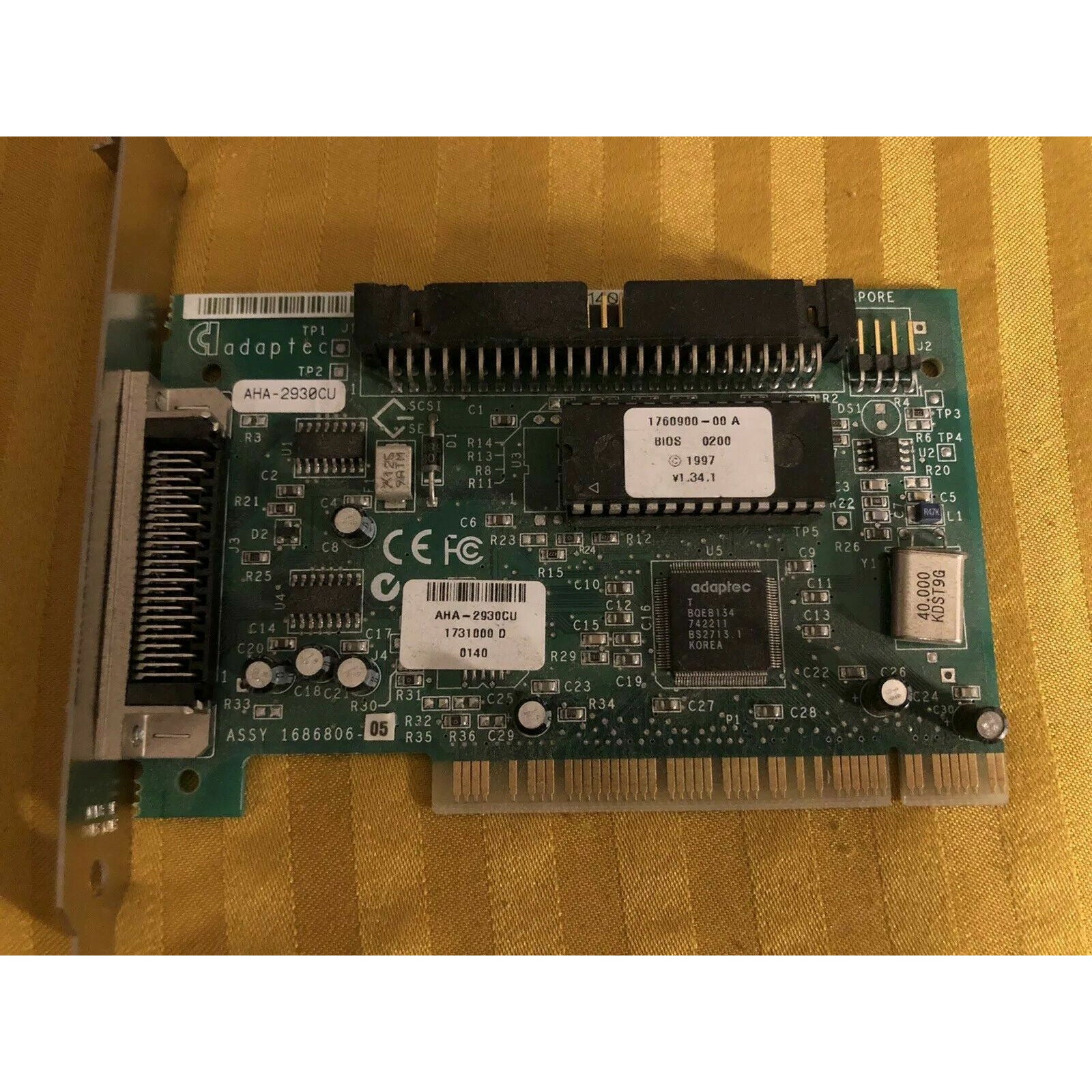Adaptec AHA-2930CU SCSI SE 50 Pin PCI Controller Card 13100000337 - AloinfoUSA