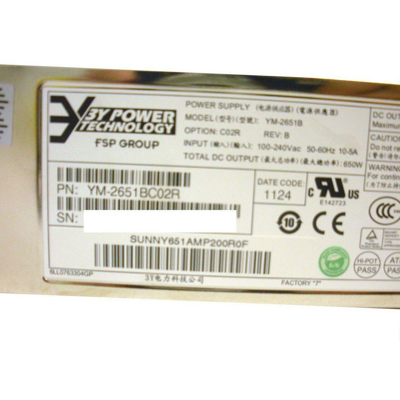 Cisco UCS-C210-M2 650W Power Supply - Side View | Alo Tech Solutions