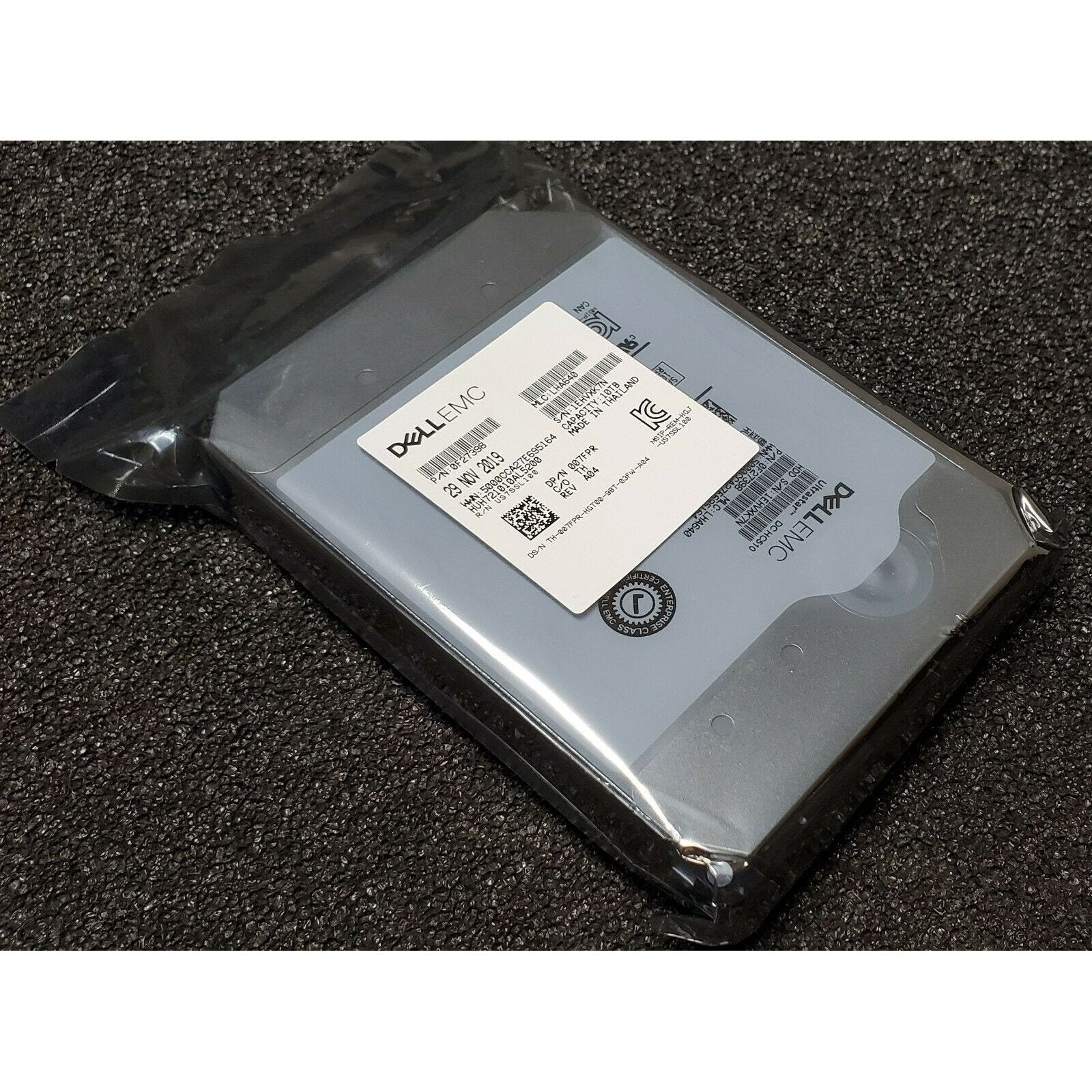 Dell 10TB 7.2K 7200RPM NL SAS 12Gb/s 256MB Cache 3.5" 512E HDD Hard Drive 07FPR
