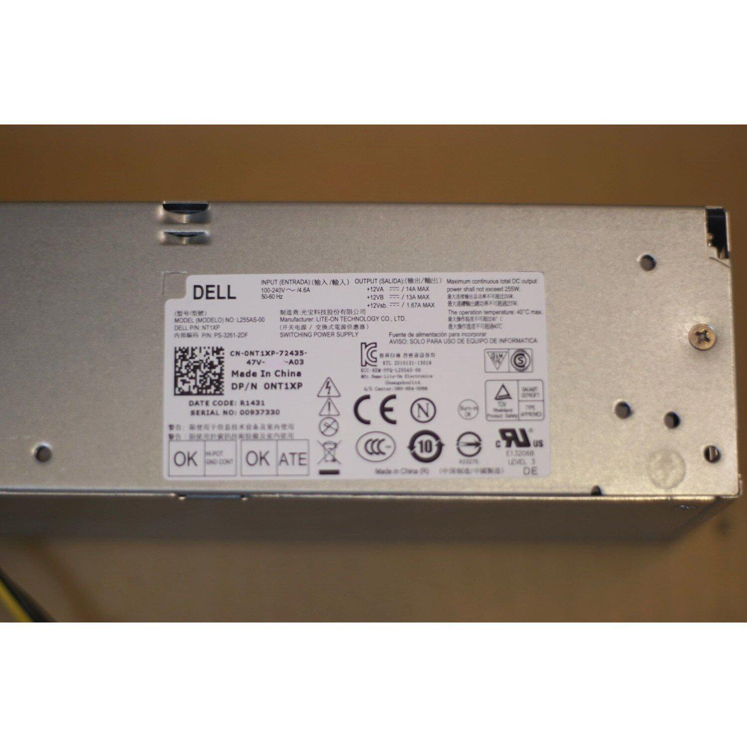 Dell Power Dell OptiPlex 3020 7020 9020 Precision T1700 SFF 255W 0NT1XP NT1XP Power Supply