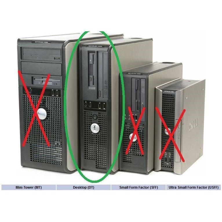 Dell DELL OptiPlex 580 760 780 960 DT Desktop Computer Form Factor 255W power supply Fuente