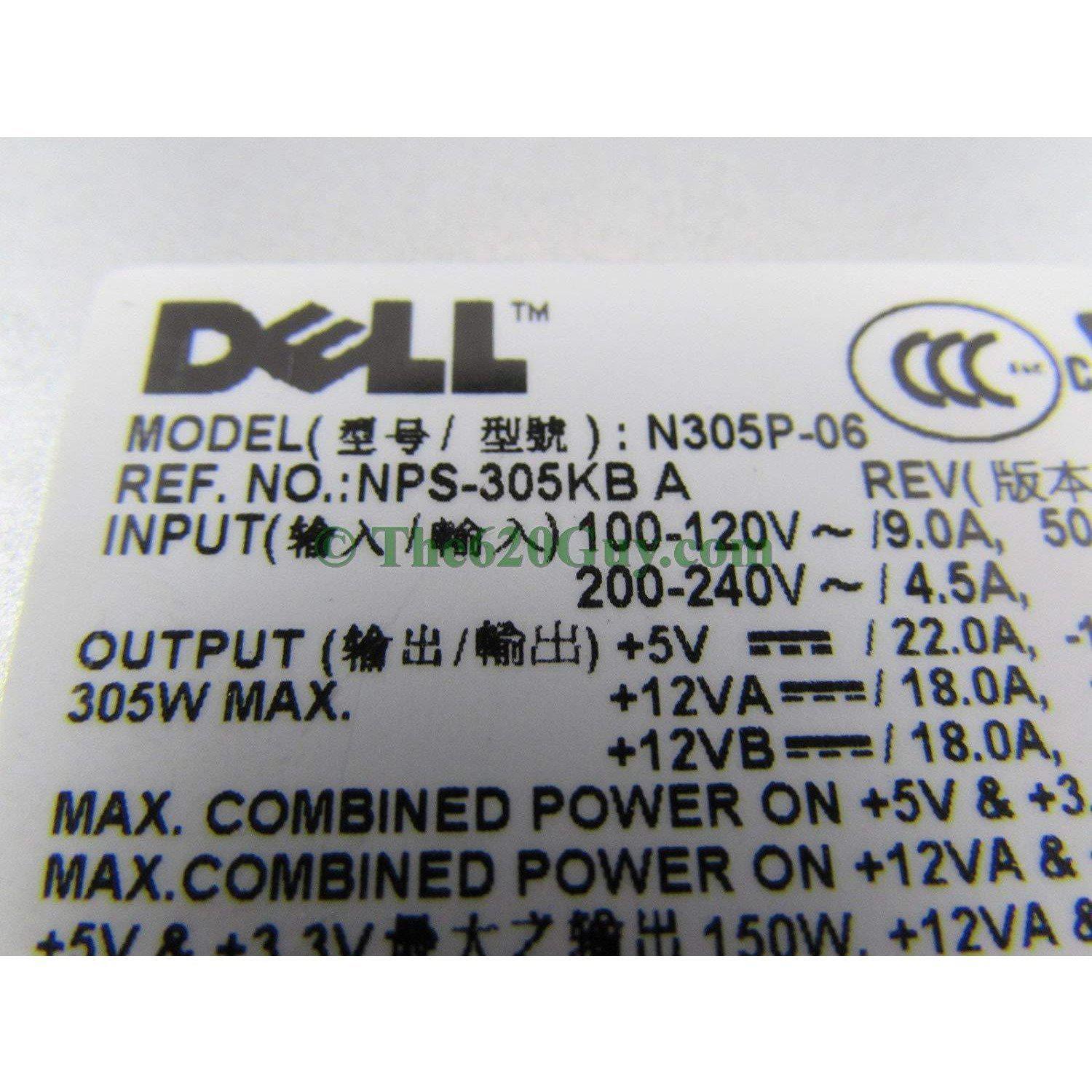 Dell Fuente Dell Optiplex 740 MT 305W ATX12V Desktop Power Supply N305P-06 NPS-305KB A C248C