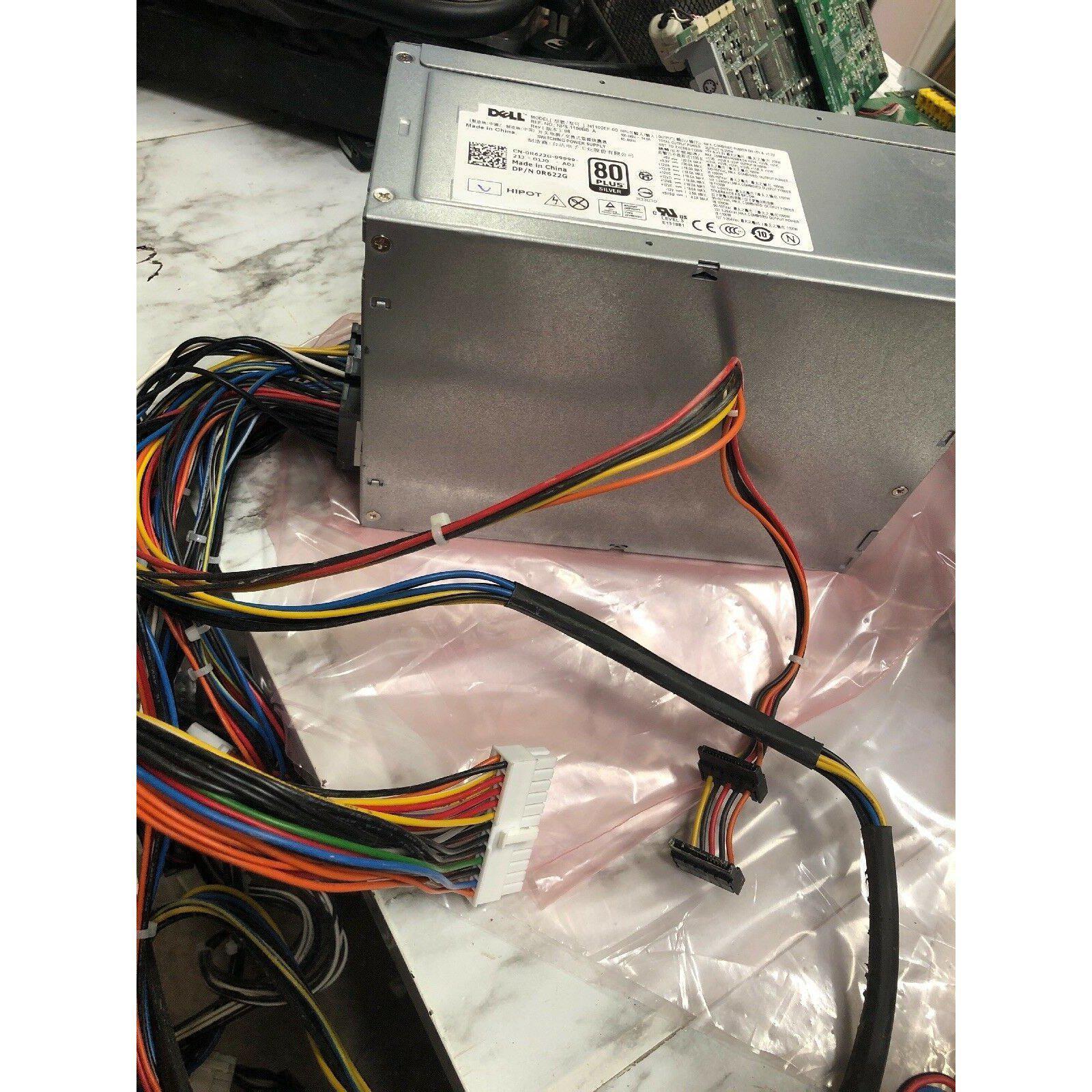 Dell Power Dell Precision T7500 1100Watt Power Supply DP/N R622G N1100EF-00 0R622G W/ Wire