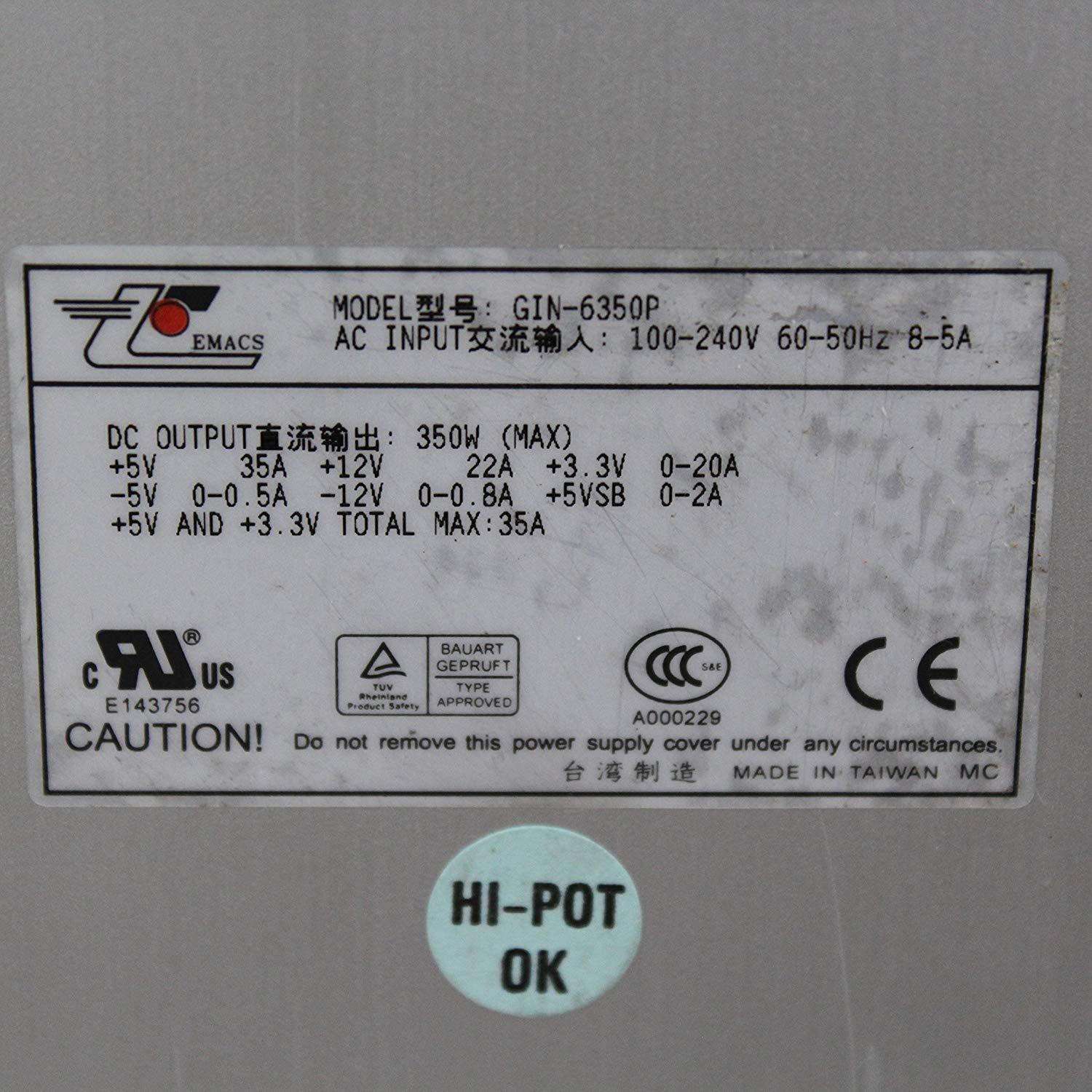 EMACS GIN-6350P Hot Swap Power Supply 350W Power