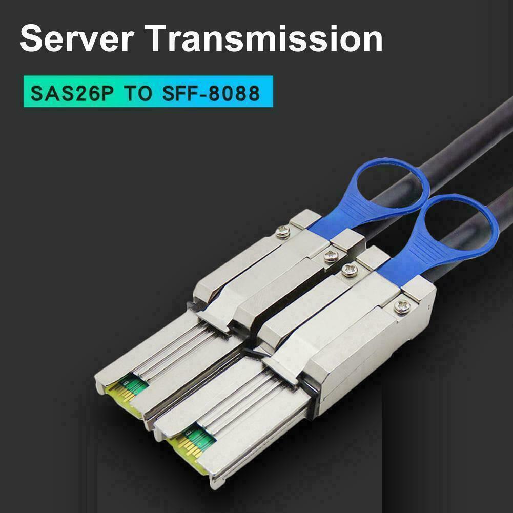 External Multila Mini SAS SFF-8088 to SFF-8088 Cable Mini SAS 26P 3FT 1M 713243025142