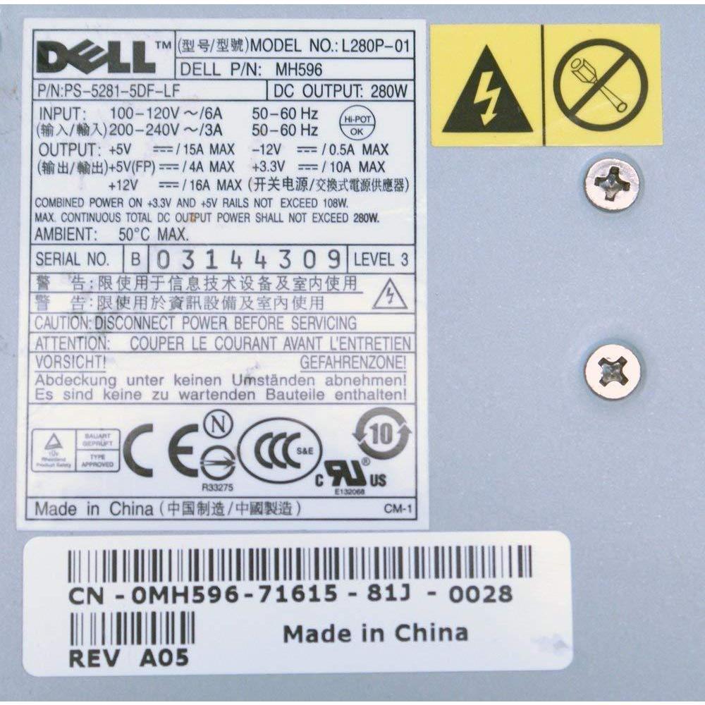 Fuente Dell Genuine 280W Replacement Power Supply Unit Power Brick For Optiplex 360, 380 Desktop Systems Replaces Par - AloinfoUSA