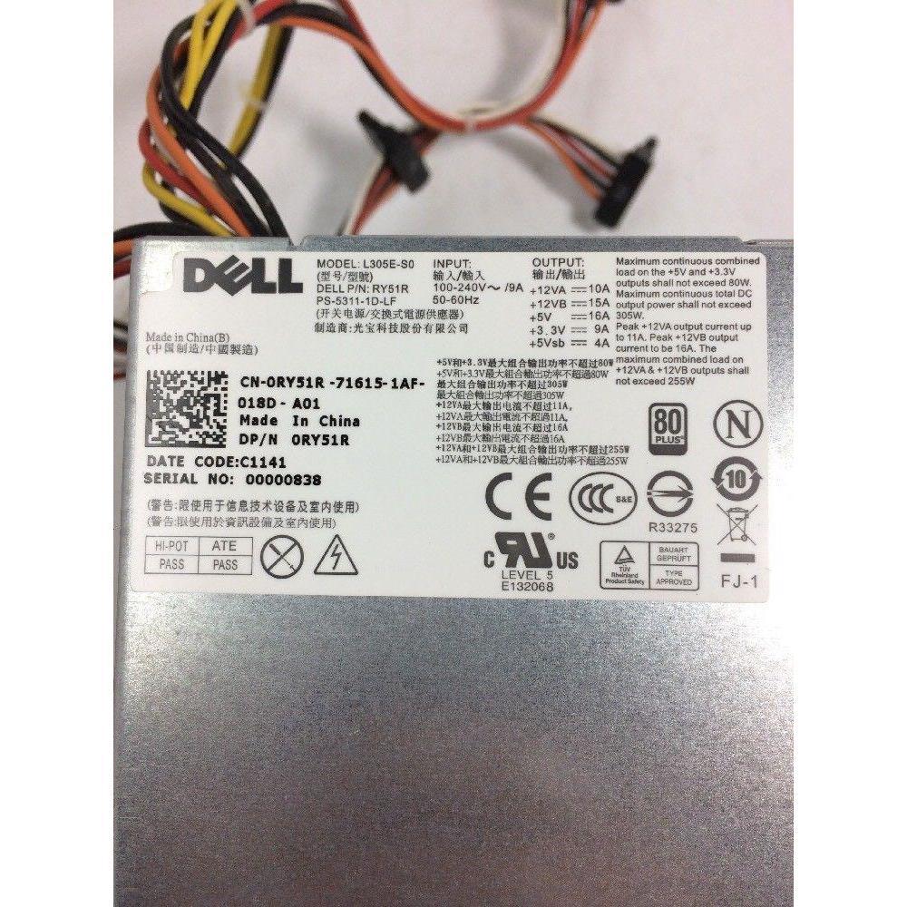 Dell RY51R - PowerEdge T110 II 305W PSU Angle | Alo Tech Solutions
