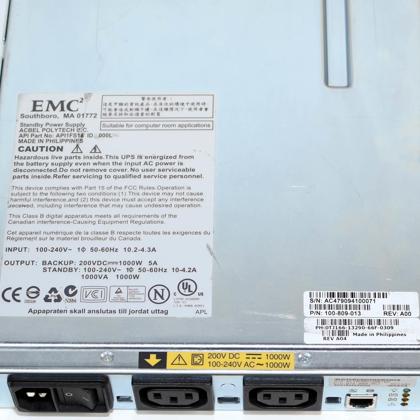 Fuente EMC 078-000-062 1000W SPS Standby Power supply 100-809-013 TJ166 658759092571 - AloinfoUSA