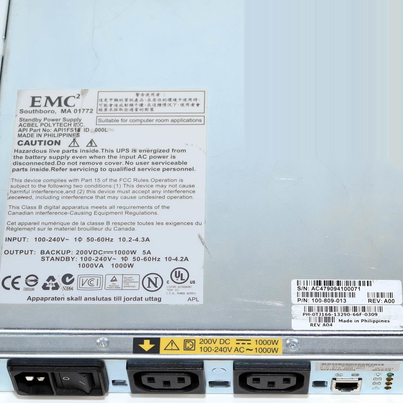 EMC 078-000-062 1000W SPS Standby Power supply 100-809-013 TJ166 658759092571