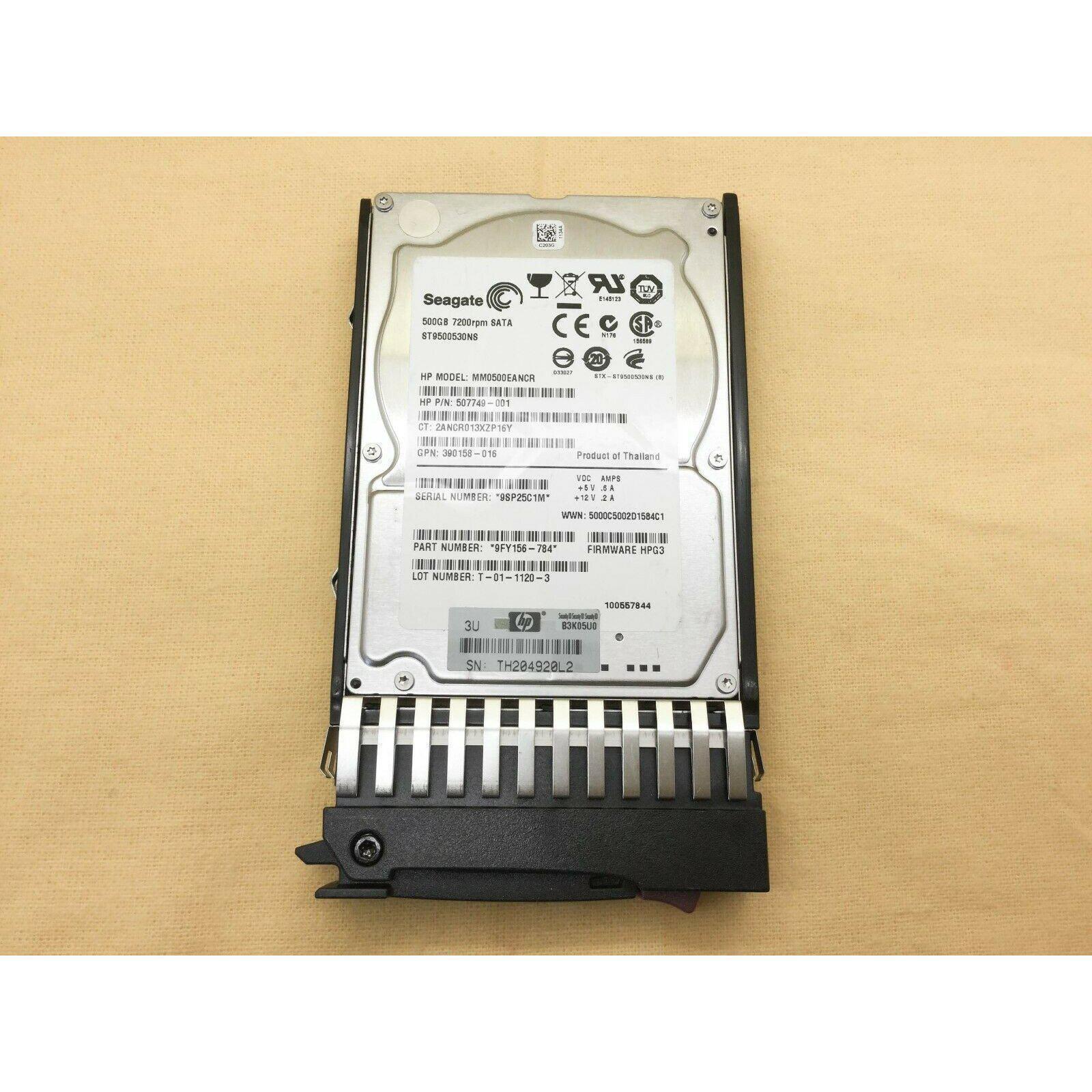 HP 507750-B21 500GB 7.2K 2.5" MDL SATA HDD Hard Drive 508035-001