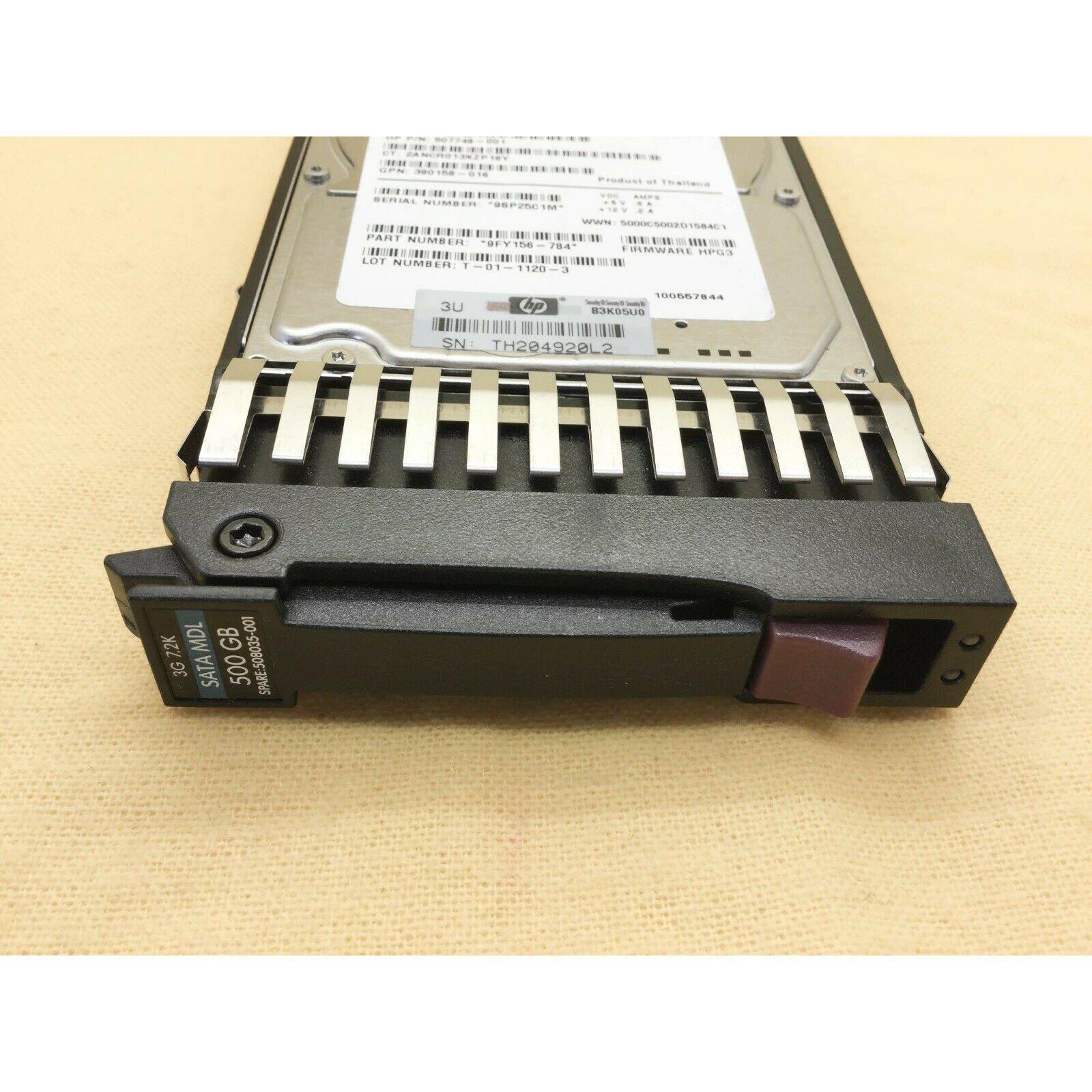 HP 507750-B21 500GB 7.2K 2.5" MDL SATA HDD Hard Drive 508035-001