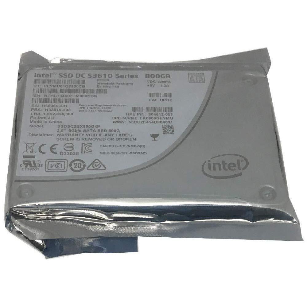 HP 804612-003 Intel DC S3610 Series 800GB 2.5-inch 7mm SATA III MLC (6.0Gb/s Internal Solid State Drive (SSD SSDSC2BX800G4P