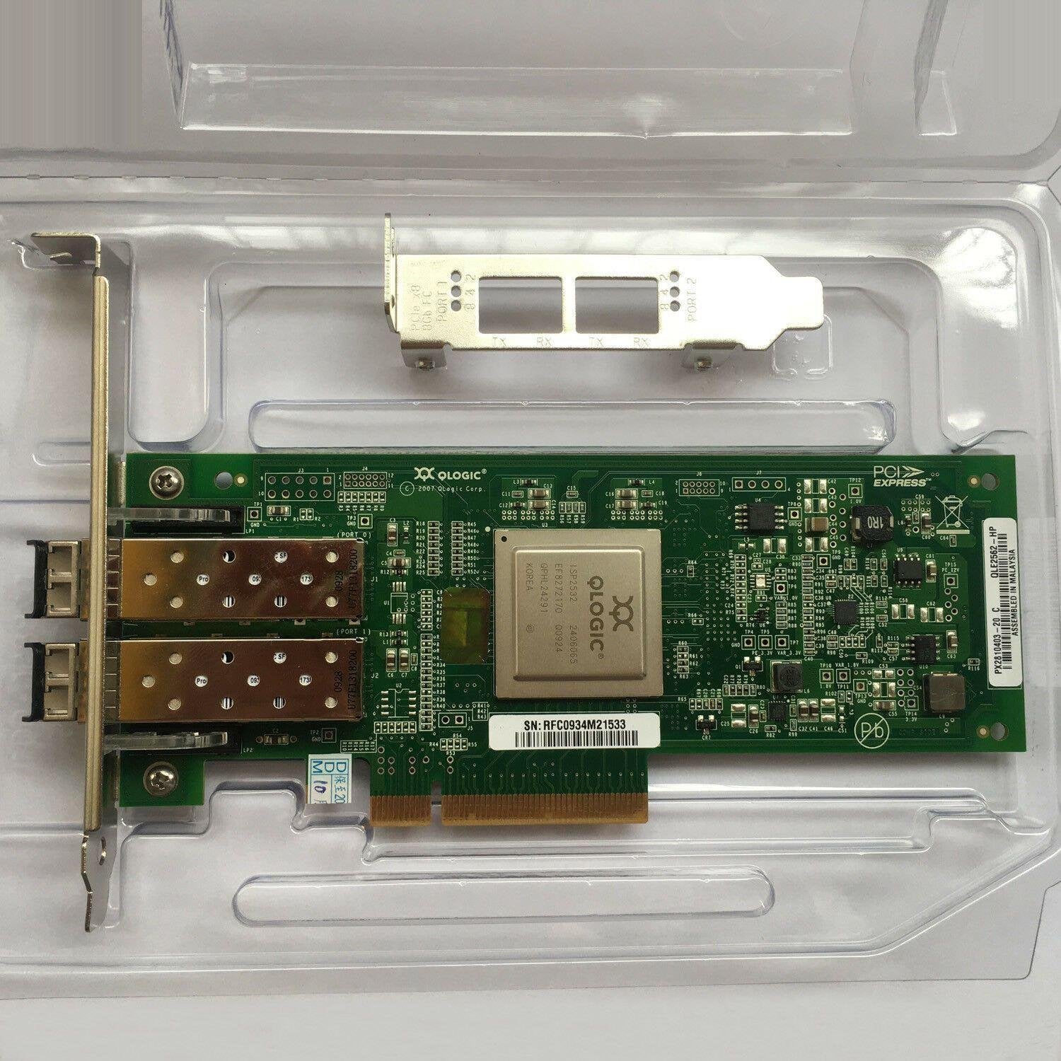 HP AJ764A QLE2562-HP 489191-001 8GB DUAL PORT PCI-e FC HOST BUS HBA 584777-001 883585907199