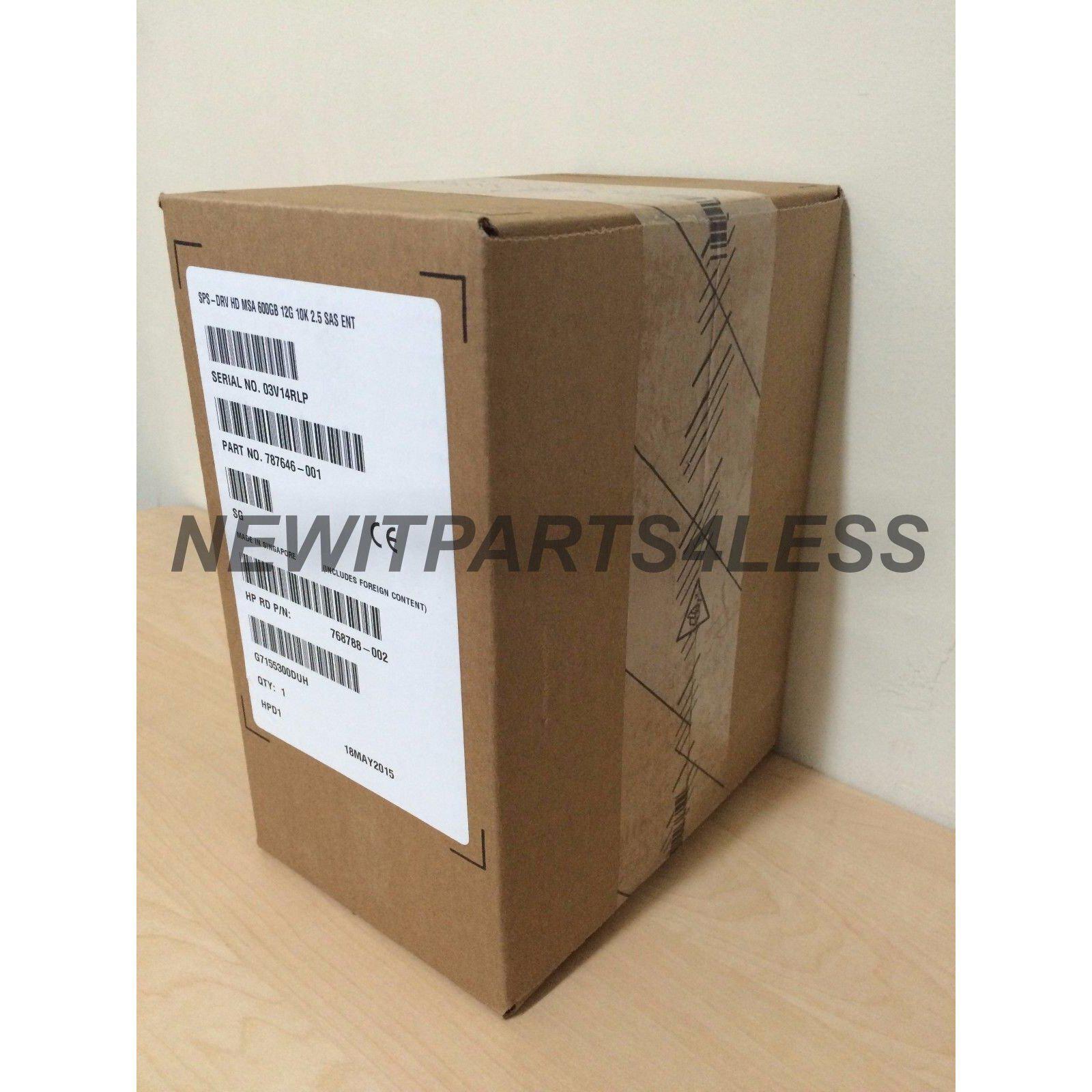 HP J9F46A | 787646-001 MSA 600GB 12G SAS 10K SFF 2.5IN DUAL PORT ENT HARD DRIVE 4514953791602