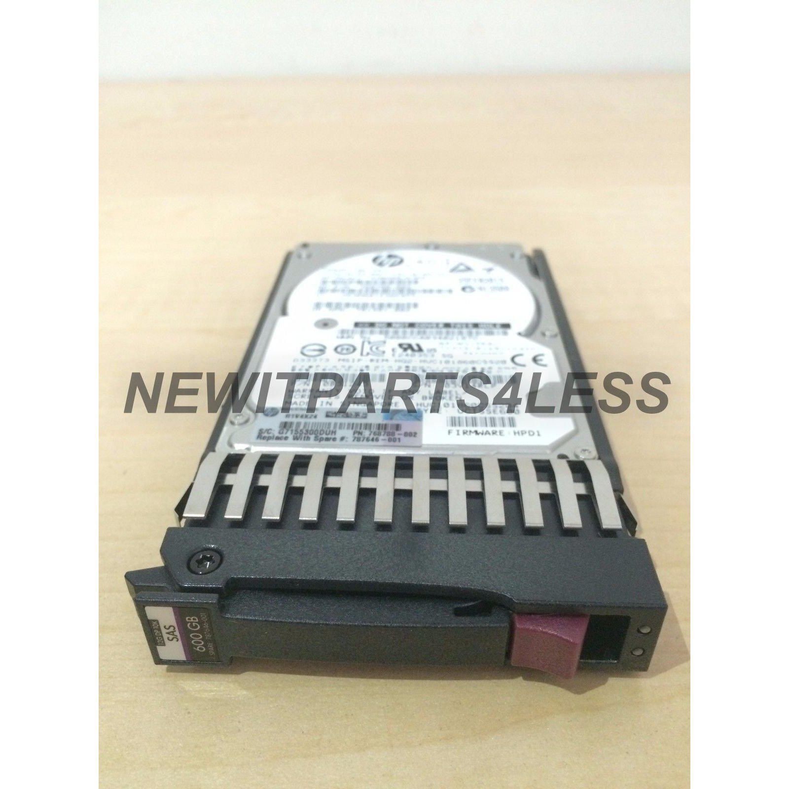 HP J9F46A | 787646-001 MSA 600GB 12G SAS 10K SFF 2.5IN DUAL PORT ENT HARD DRIVE 4514953791602