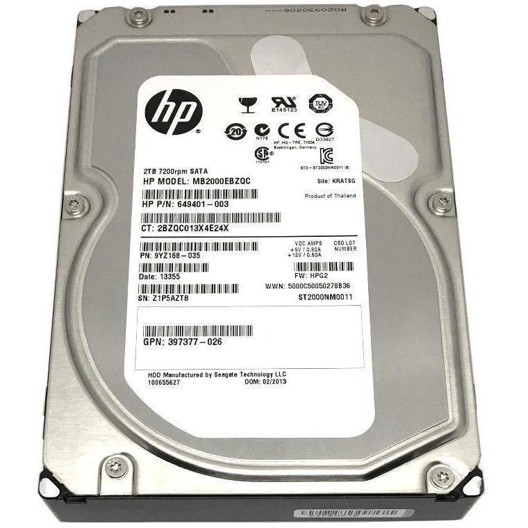 HP / Seagate 2TB 7200RPM 64MB Cache SATA III 6.0Gb/s 3.5" Desktop Hard Drive