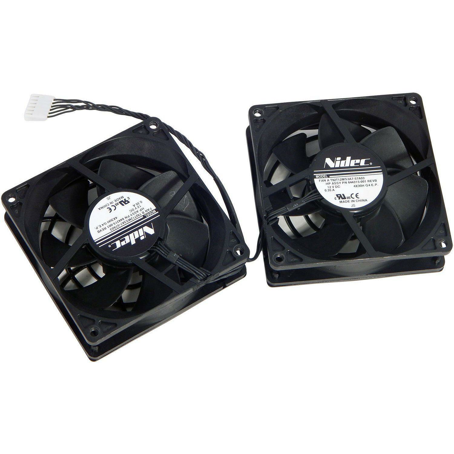 HP Z820 80mm 12VDC 0.35A Rear Dual Fan 644315-001 cooler - AloinfoUSA