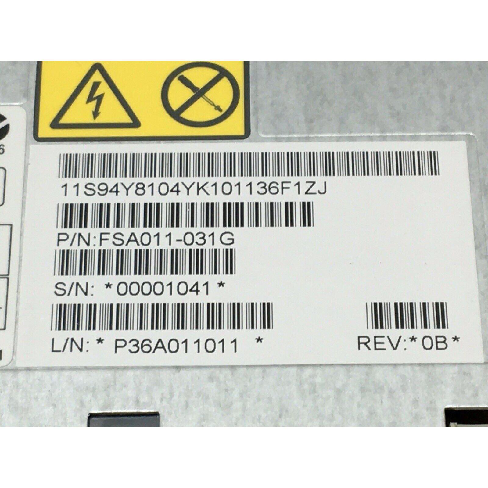 Power IBM 94Y8104 550W HIGH EFFICIENCY PLATINUM POWER SUPPLY 94Y8105 FSA011-031G