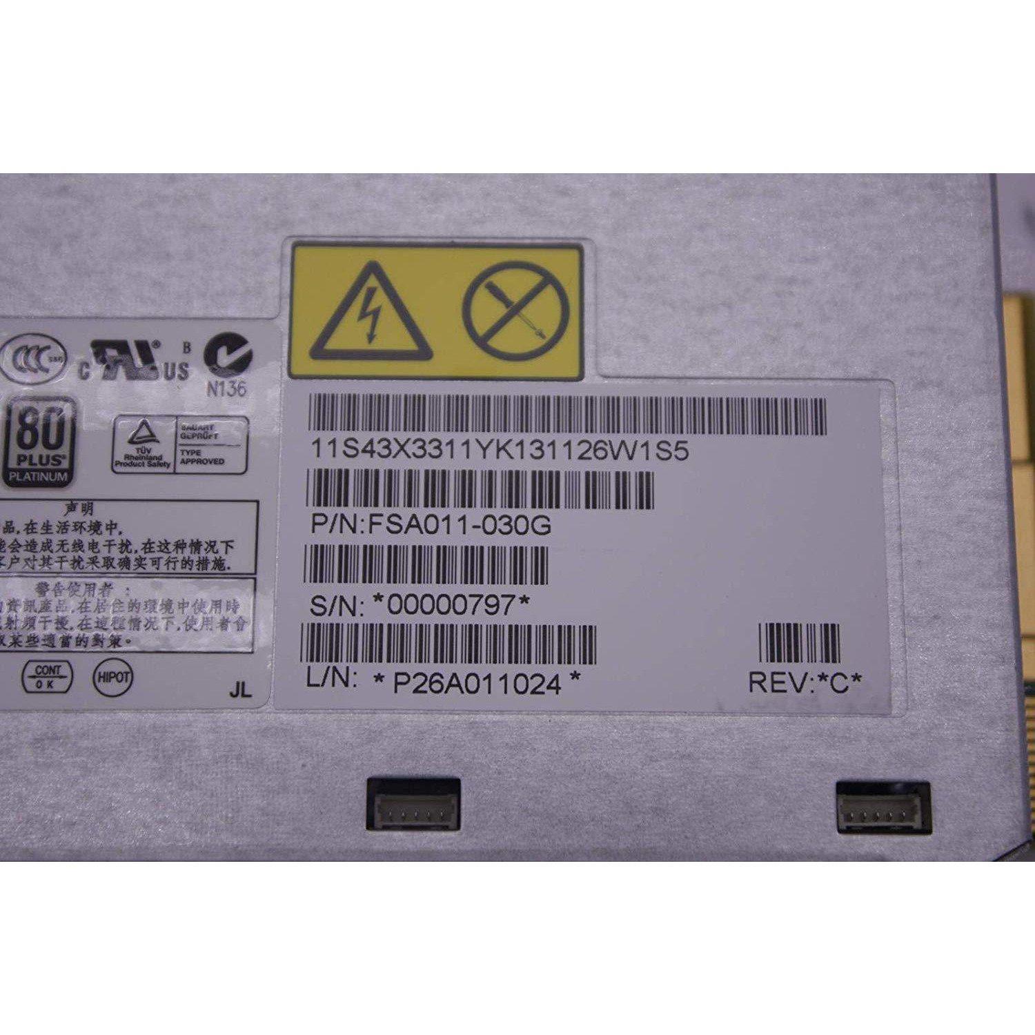 Power IBM SystemX FSA011 Server High Efficiency 550 Watt Power Supply 43X3312 43X3311