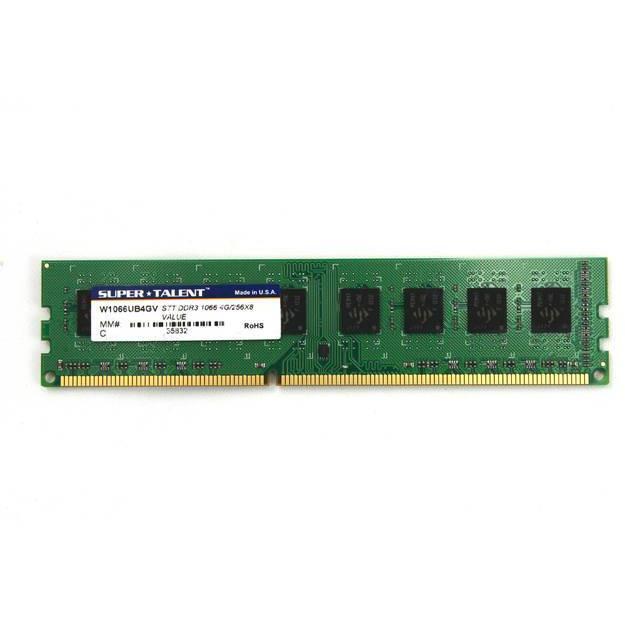 Memoria 4GB DDR3 1066MHz 240-Pin Non-ECC DIMM PC3-8500 para PC W1066UB4GV - AloinfoUSA
