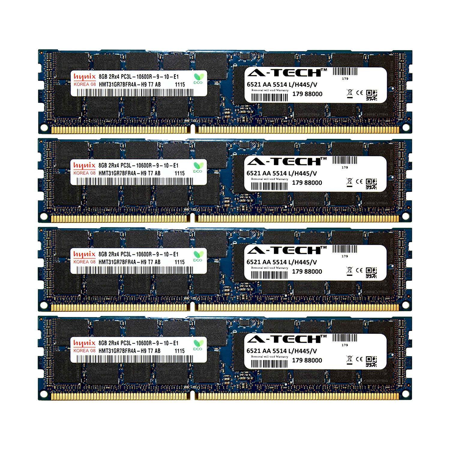 Dell Memory A-Tech Hynix 8GB Module PC3-10600 1.35V For Dell PowerEdge R820 A2626093 R910 T410 R415 A2862069 M610 R510 R710 A2862074 T610 T710 A3721482 C1100 C2100 C6145 C6100 C6105 R320 C6220 Memory RAM