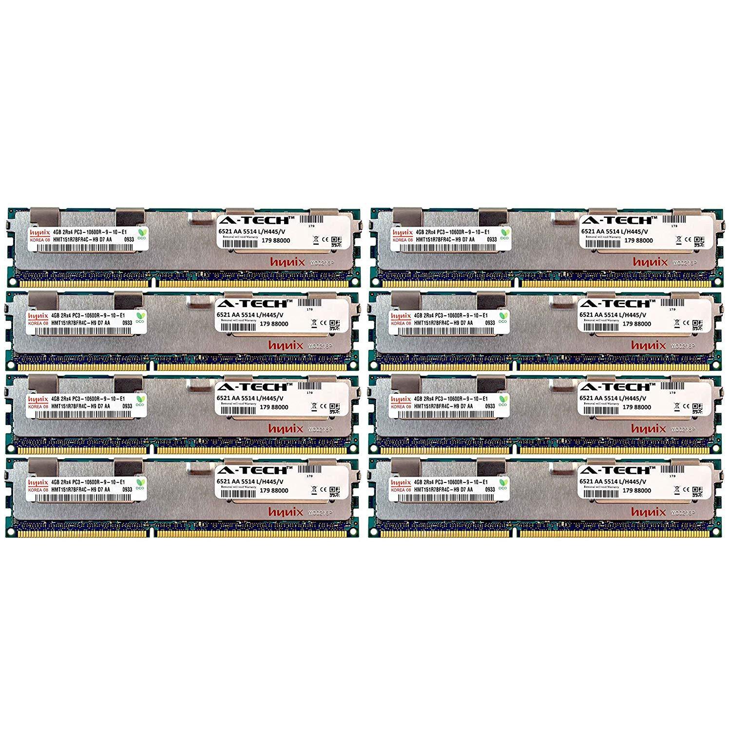Dell Memory A-Tech Hynix 8GB Module PC3-10600 1.35V For Dell PowerEdge R820 A2626093 R910 T410 R415 A2862069 M610 R510 R710 A2862074 T610 T710 A3721482 C1100 C2100 C6145 C6100 C6105 R320 C6220 Memory RAM