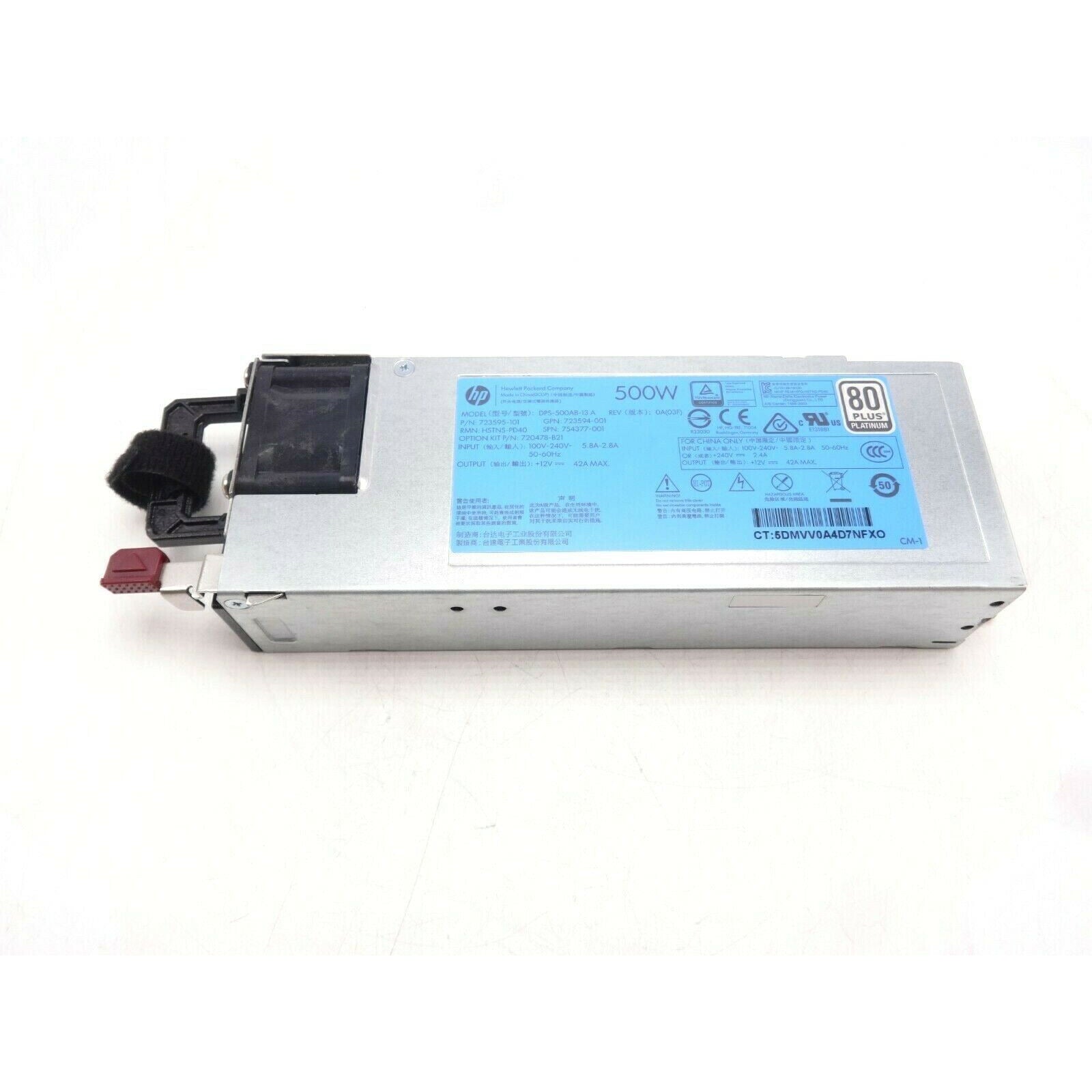 HP 500W Power Supply DL380 DL360 ML350T G9 Gen9 723595-501 723594-001 720478-B21 Power