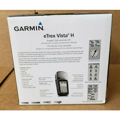 Garmin eTrex Vista H Handheld GPS Rugged High-Sensitivity GPS Camping Hiking