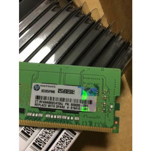 HP memory 809080-091 GENUINE HP 8GB (1x8GB 1Rx8 PC4-2400T MEMORY 819410-001 805347-B21