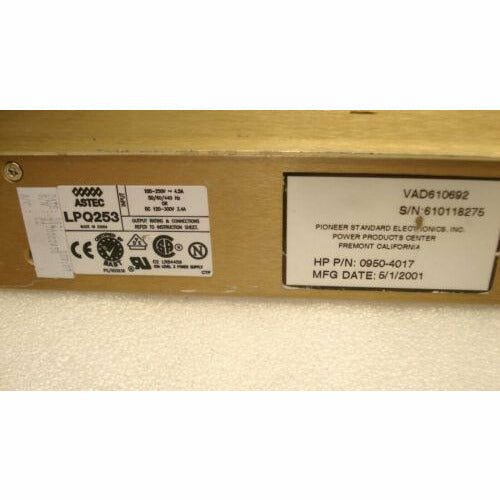 Power ASTEC LPQ253 POWER SUPPLY 100-250V ~4.5A 50/60/440 Hz or DC 120-300V 3.4A